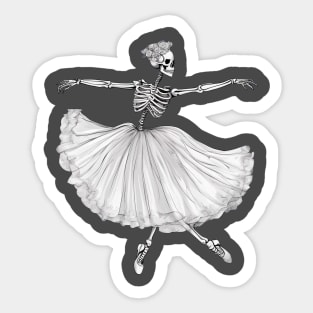 Skeleton Ballerina Sticker